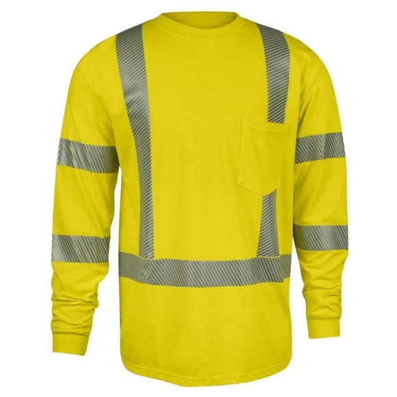 Dri Fire Hi Vis Long Sleeve Shirt - Picture 1 of 4